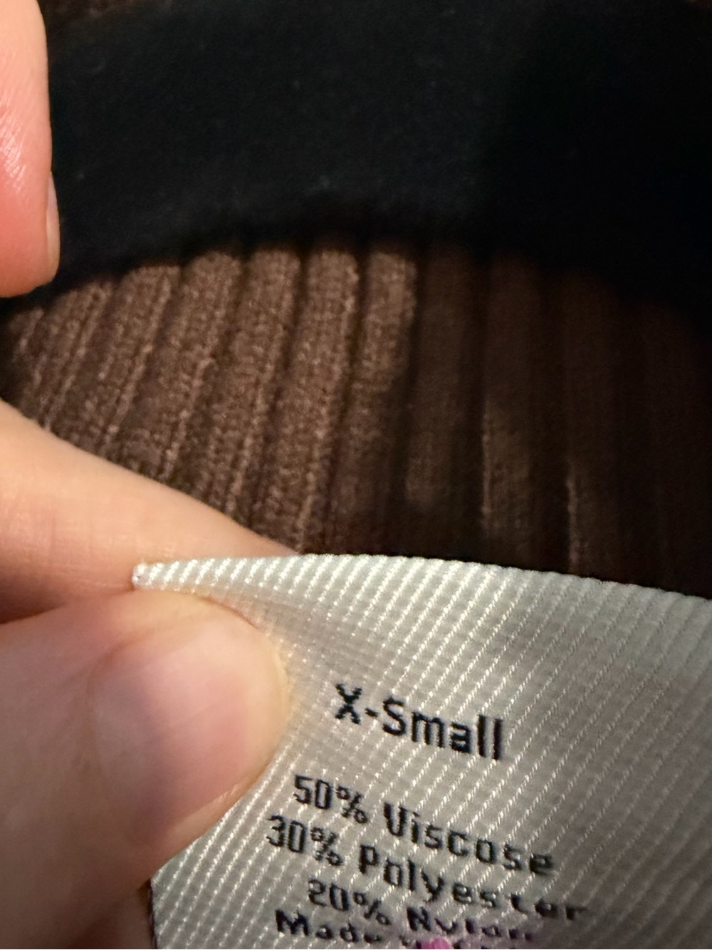 Varley Reid Half-Zip Ribbed Knit Sweater Brown Women’s XS - Picture 5 of 5